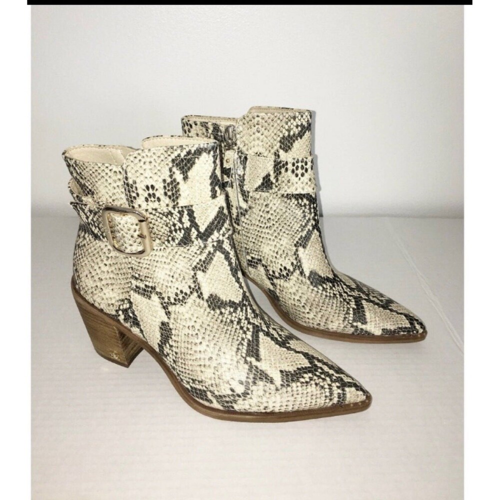 Sam Edelman Snake Print Booties Size 8M